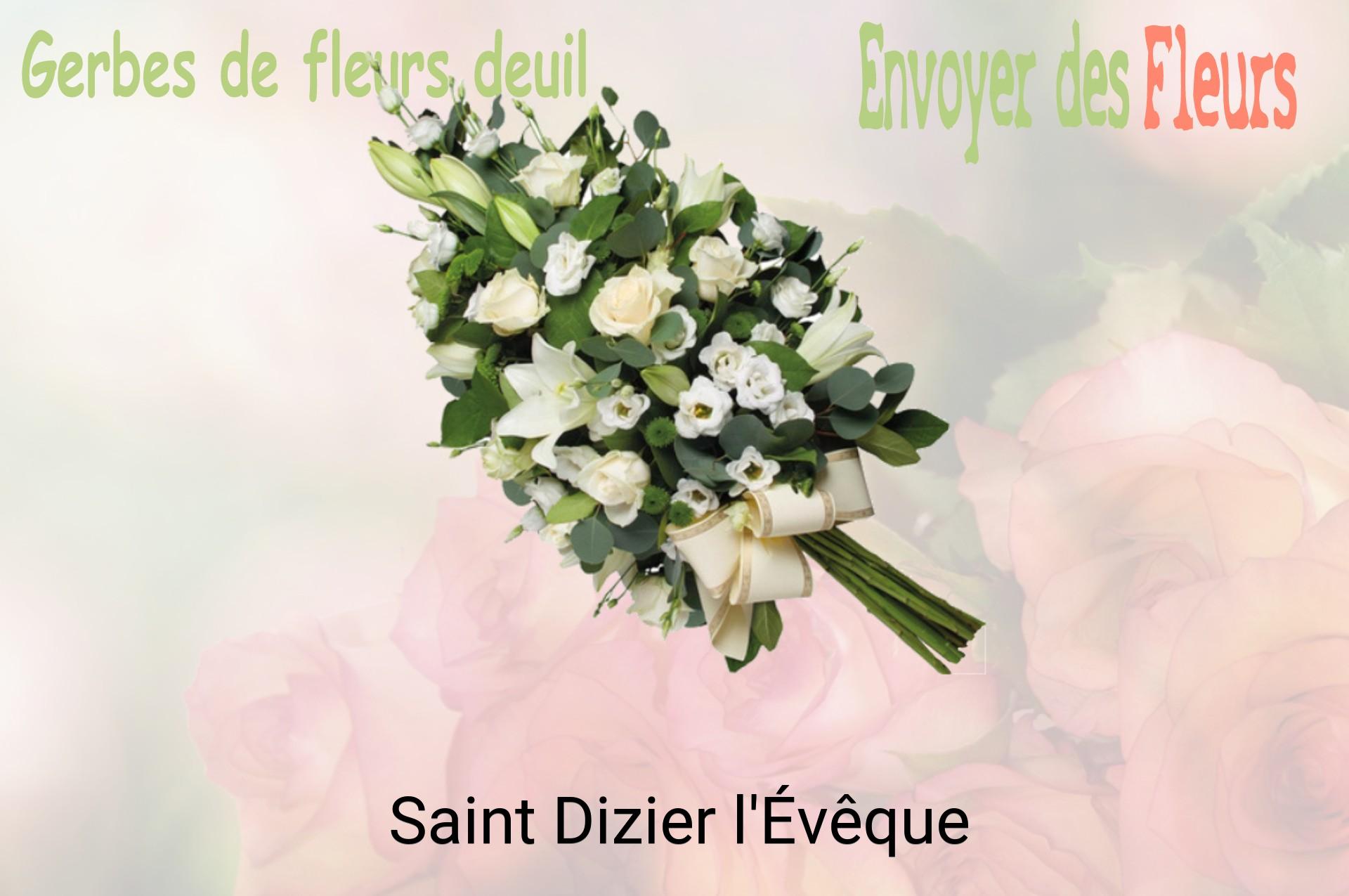 Gerbe de fleurs de deuil livrée à Saint-Dizier-l'Évêque